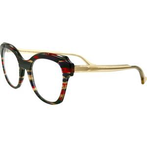 PLM Diva XVII Womens Plastic Eyeglass Frame 457 Red Blush 48-23 France